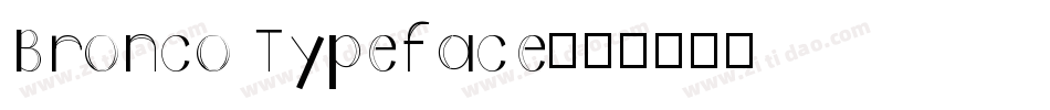 Bronco Typeface字体转换